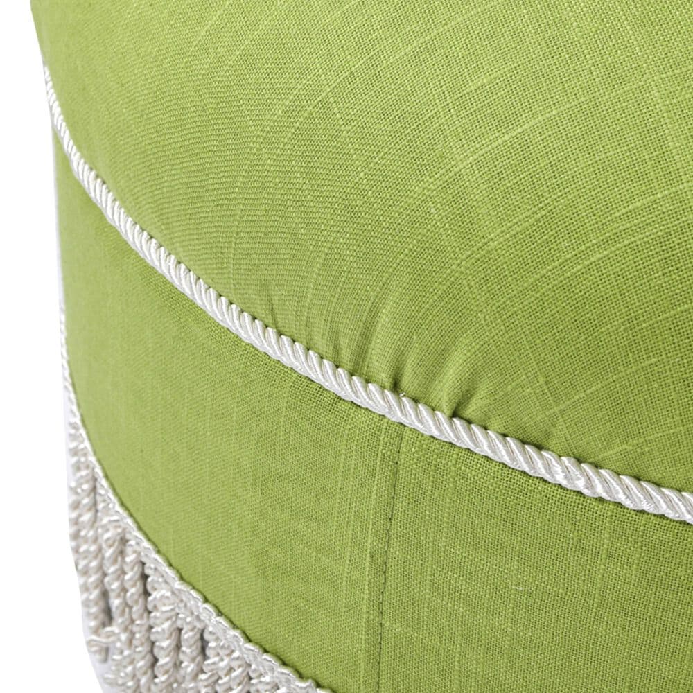 Jennifer Taylor Home Yolanda Standard Ottoman in Bright Chartreuse and Ivory, , large