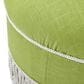 Jennifer Taylor Home Yolanda Standard Ottoman in Bright Chartreuse and Ivory, , large