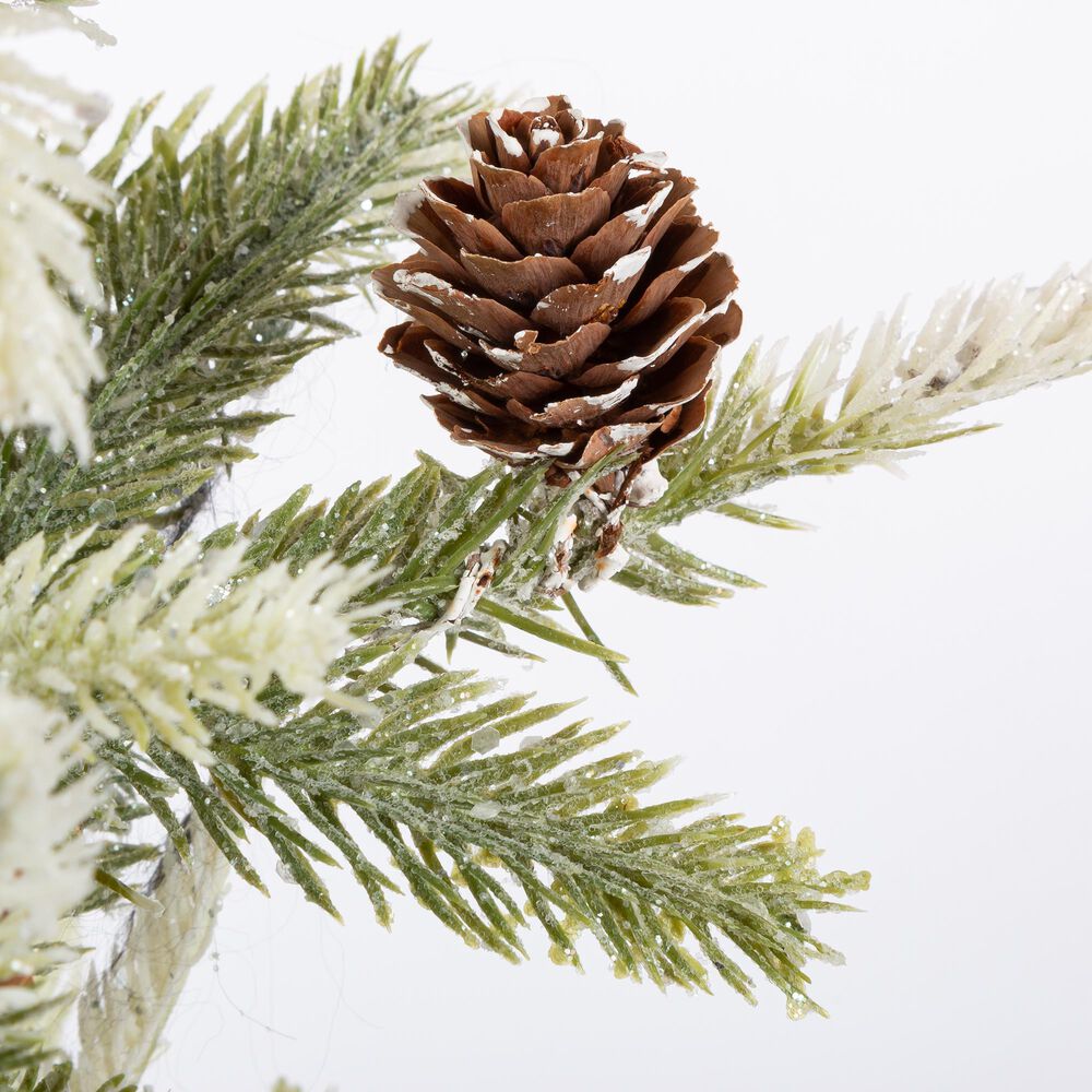 The Gerson Company 3-Piece Pine Trees with Wrapped Base Set in Green, Black and White, , large