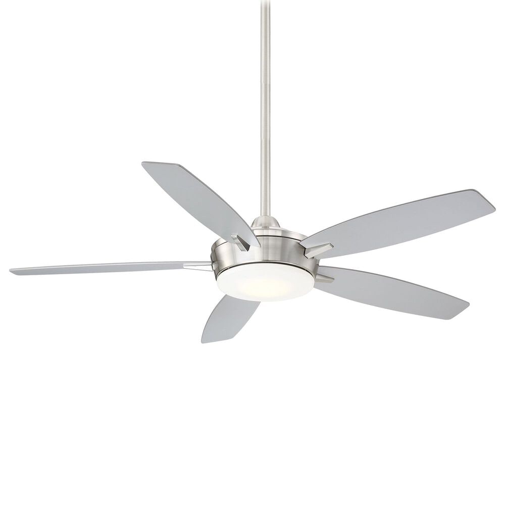 Minka-Aire Espace 52" Ceiling Fan with LED Light in Brushed Nickel, , large