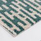 Central Oriental Tulsa Gordie 5" x 7"3" Aqua and White Sand Area Rug, , large
