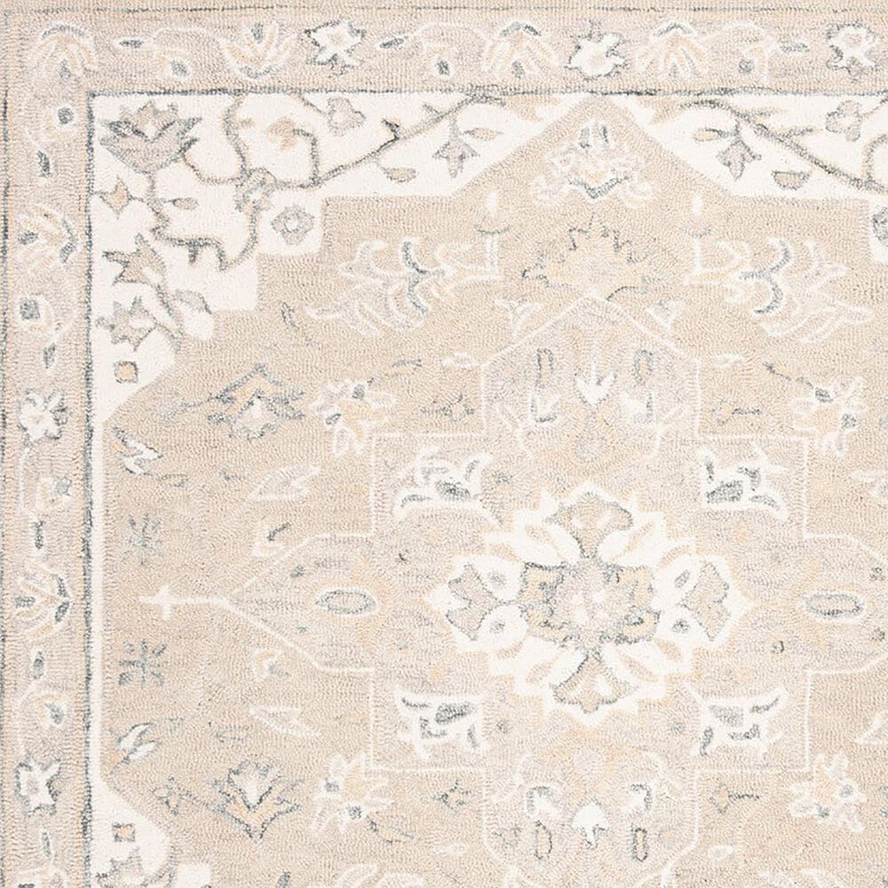 Safavieh Micro-Loop MLP505F 7&#39; Square Light Grey and Ivory Area Rug, , large