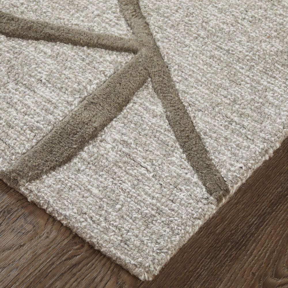Feizy Kimball Gray, Taupe and Ivory 3&#39;6&quot; x 5&#39;6&quot; Area Rug, , large