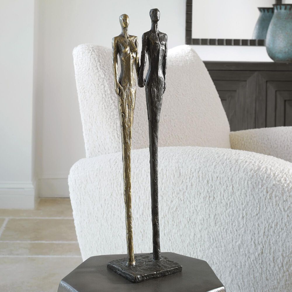 Uttermost Two&#39;s Company Sculpture in Dark Bronze and Antique Brass, , large