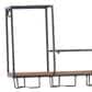 Maple and Jade 7-Bottle Display Wall Wine Rack in Matte Black and Brown, , large