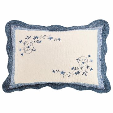 Peking Handicraft Charlotte Standard Sham in Blue, , large