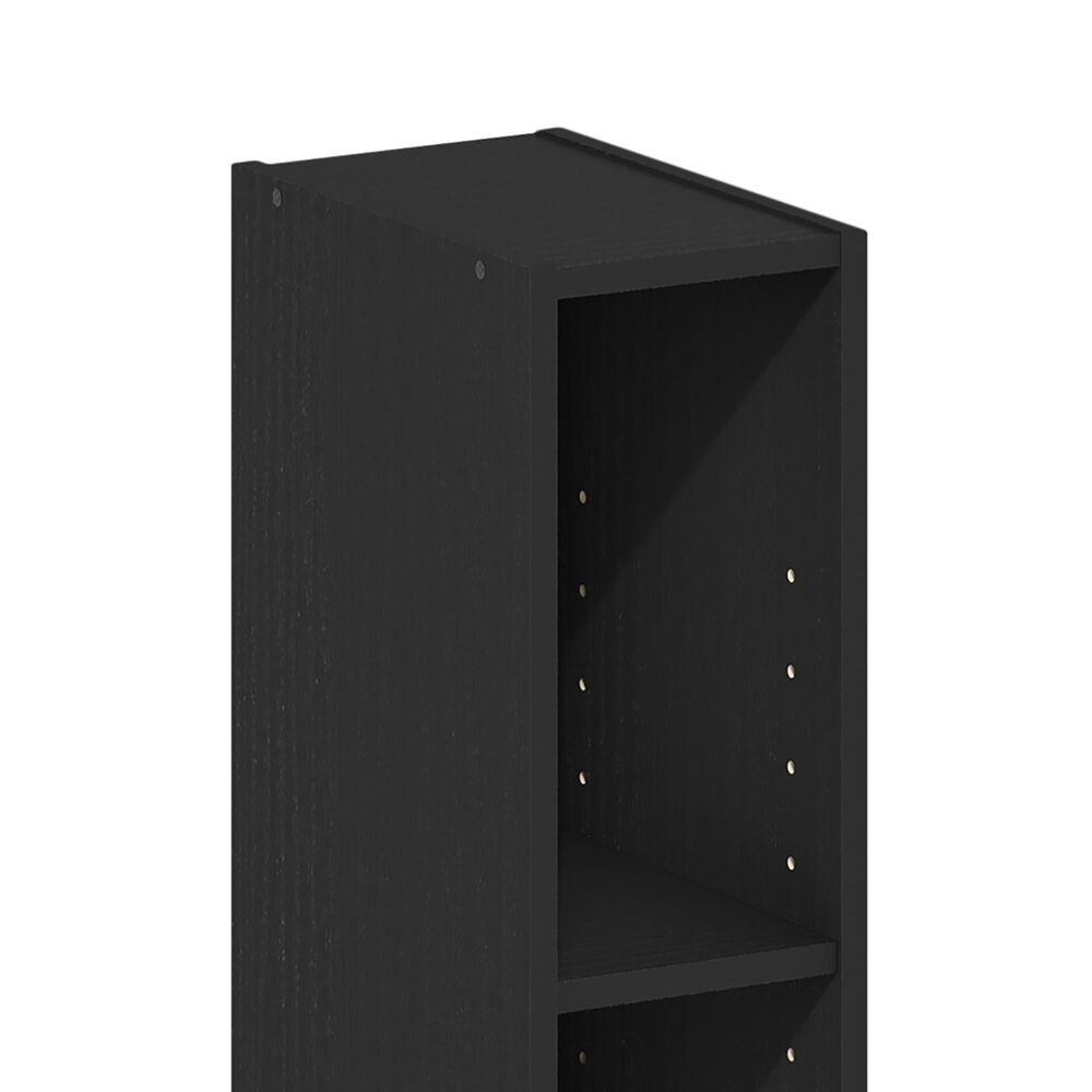 HOMLUX 2-Tier Open Bookcase with 6" Shelf in Blackwood, , large