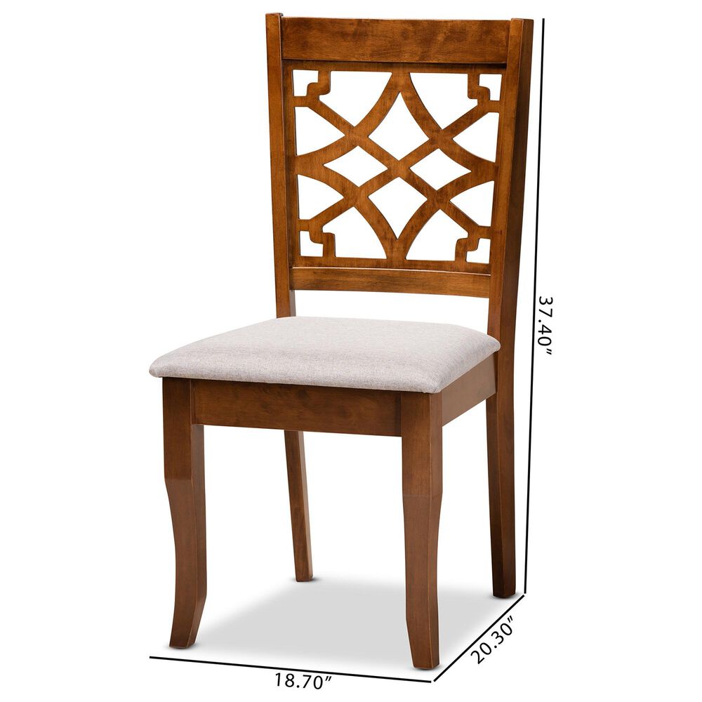 Baxton Studio Mael Side Chair in Walnut Brown (Set of 2), , large