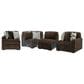 Ashley Midnight-Madness 4-Piece Left Facing Sectional with Chaise in Chocolate, , large