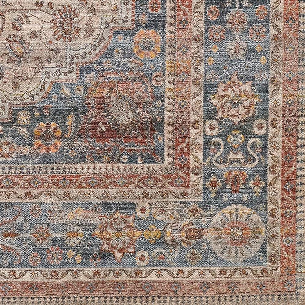 Momeni Izmir 3&#39; x 5&#39; Blue, Cream and Rust Area Rug, , large
