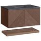 James Martin Vanities Marcello 36" Single Bathroom Vanity in Chestnut with 3 cm Charcoal Soapstone Quartz Top and Rectangular Sink, , large