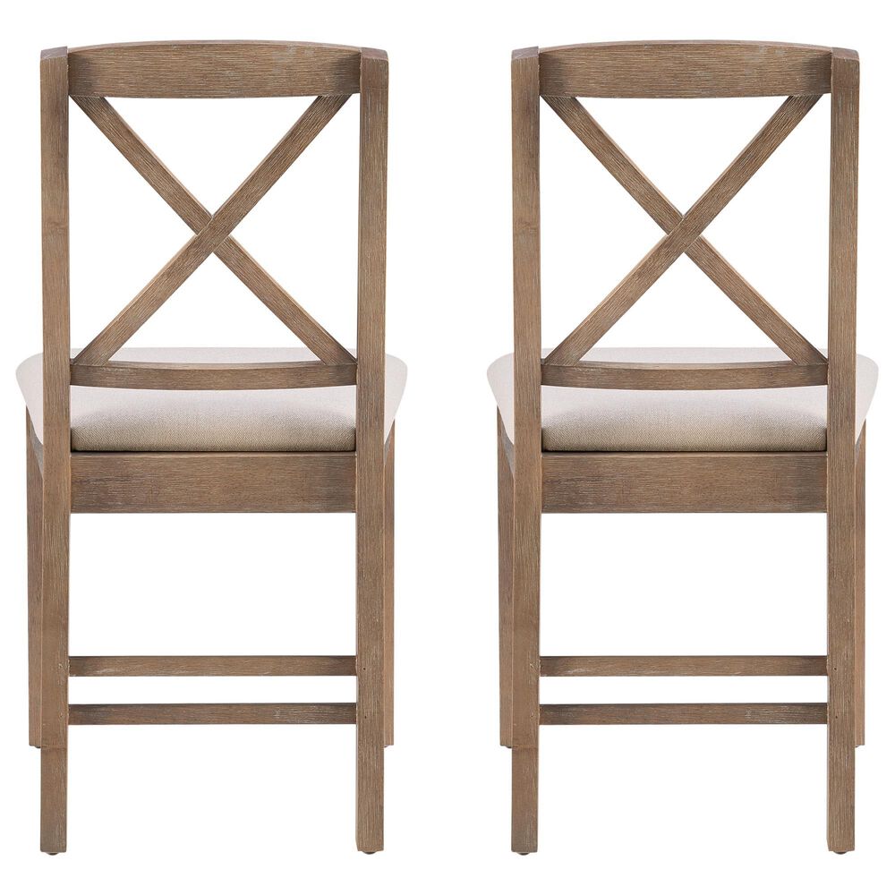 Linon Home Decor Triena X-Back Side Chair in Grey Wash (Set of 2), , large