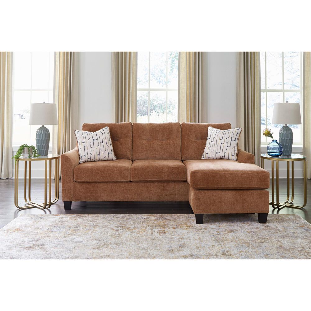 Ashley Amity Bay Stationary Queen Sofa Chaise Sleeper in Clay, , large