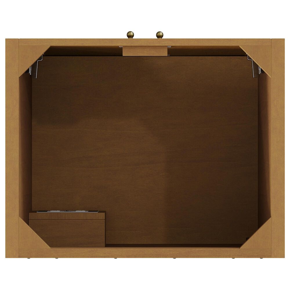 James Martin Hudson 30" Single Bathroom Vanity in Honey Oak with 3 cm Ethereal Noctis Silestone Top and Rectangular Sink, , large