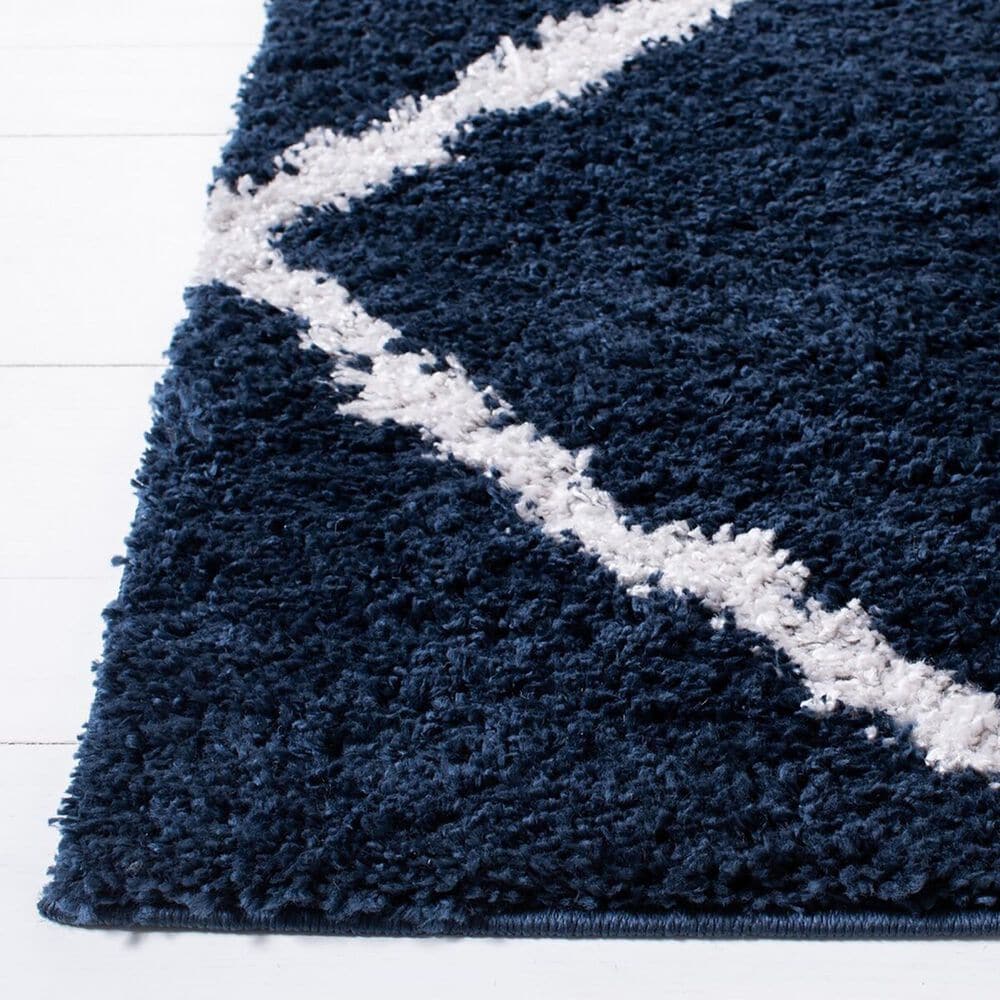 Safavieh August Shag 8&#39; x 10&#39; Navy and Ivory Area Rug, , large