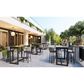 Zuo Modern Midnight Wave Patio Barstool in White, , large