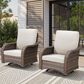 Hearth and Haven Outdoor High-Back Swivel Rocker Glider in Beige (Set of 2), , large