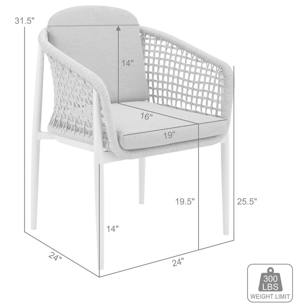 Blue River Rhodes Outdoor Dining Chair in Light Gray (Set of 2), , large