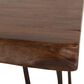 Home Trends & Design Vail Side Table in Walnut and Antique Zinc, , large
