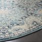 Safavieh Evoke EVK274C 5"1" Round Light Blue and Ivory Area Rug, , large