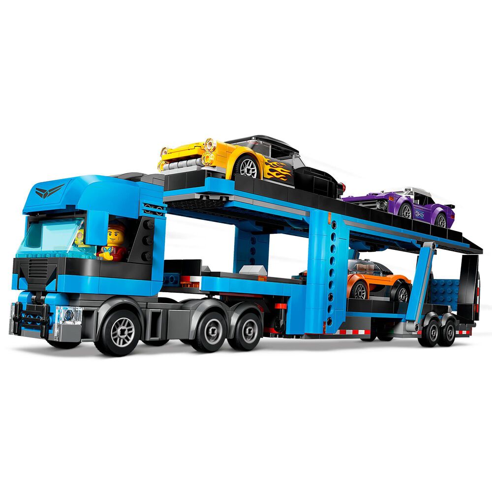 LEGO Car Transporter Truck with Sports Cars, , large