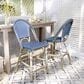 Furniture of America Ventura Patio Counter Chair in Natural, Blue and White (Set of 2), , large