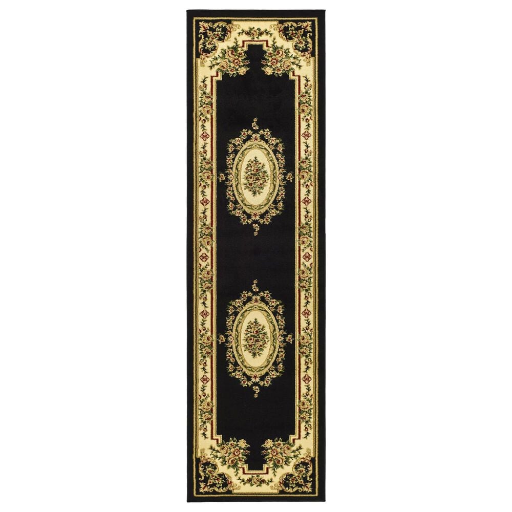 Safavieh Lyndhurst LNH218 2"3" x 8" Black and Ivory Runner, , large
