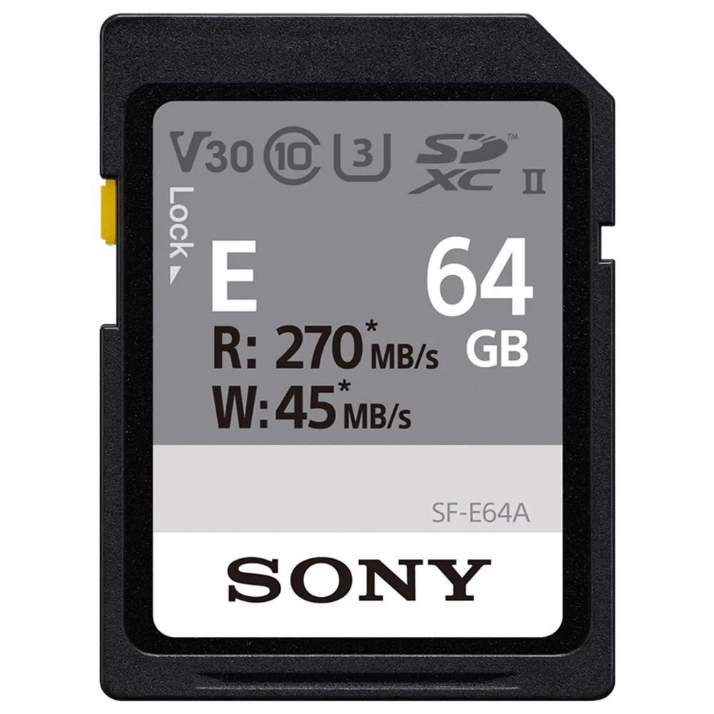 Sony 64GB E Series UHS-II SDXC Memory Card in Black, , large
