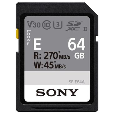 Sony 64GB E Series UHS-II SDXC Memory Card in Black, , large