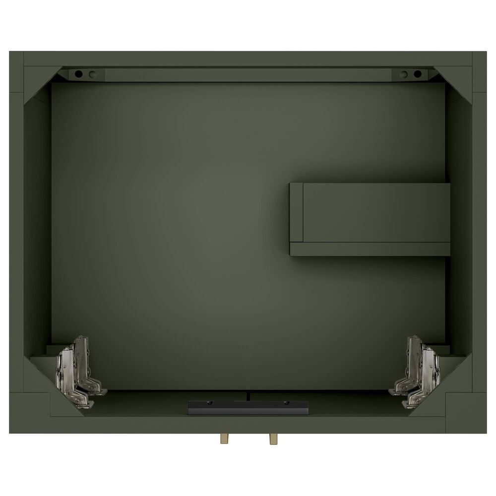 37B Lucerne 24" Single Bathroom Vanity Cabinet in Deep Olive Green with Marble Top and Backsplash, , large