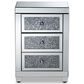 Baxton Studio Ralston 3-Drawer Nightstand in Mirrored, , large