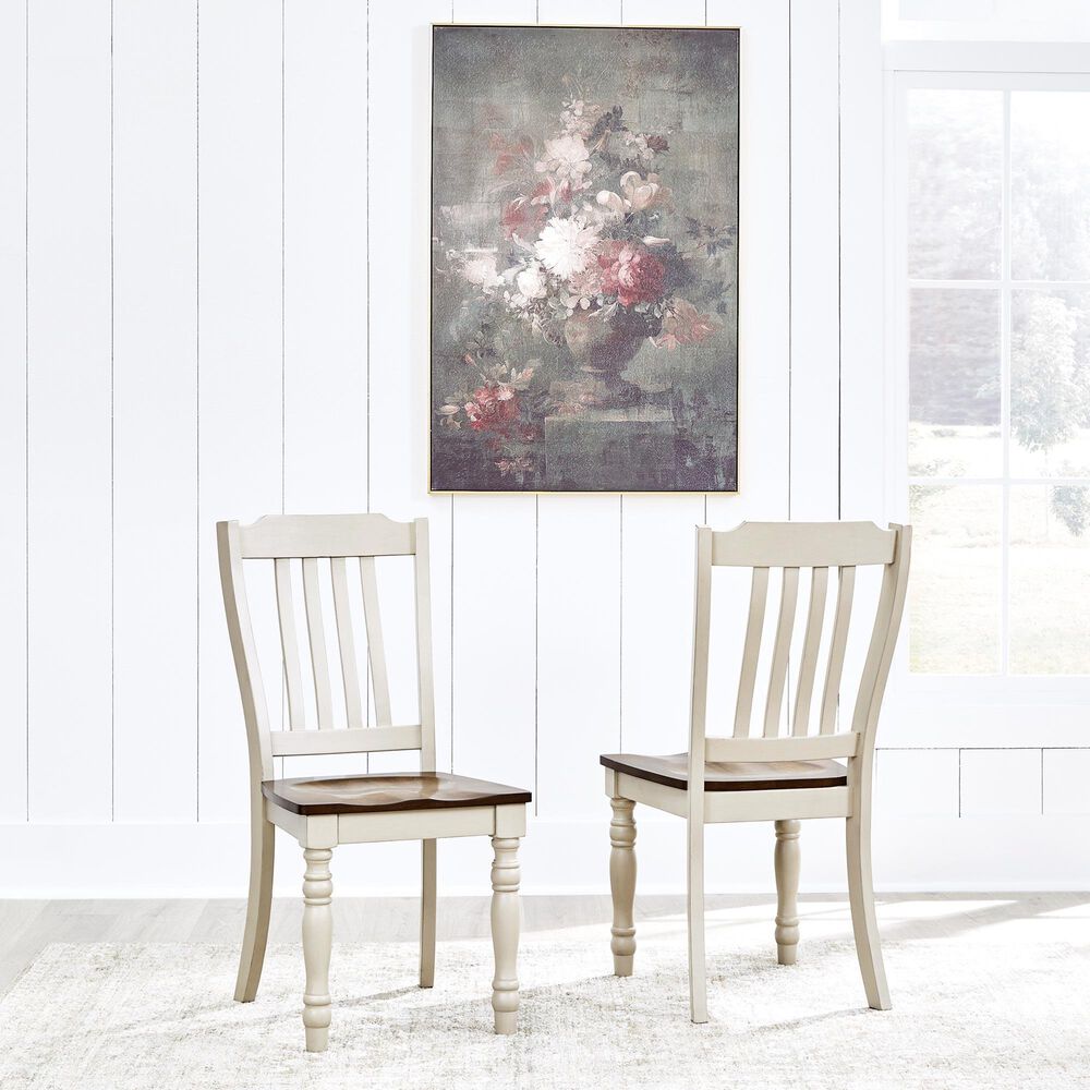Ashley Wirloni Side Chair in Antique White and Brown, , large