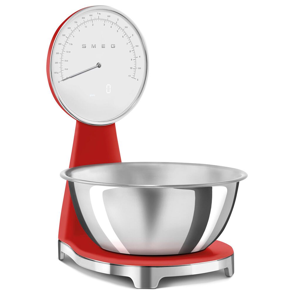 SMEG 50&#39;s Retro Style Kitchen Scale in Red and Chrome, , large