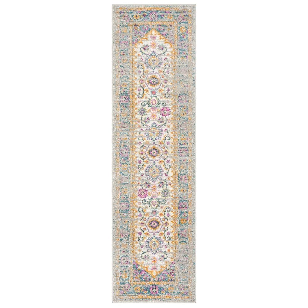 Safavieh Madison MAD122G-28 2"3" x 8" Light Grey/Fuchsia Runner, , large