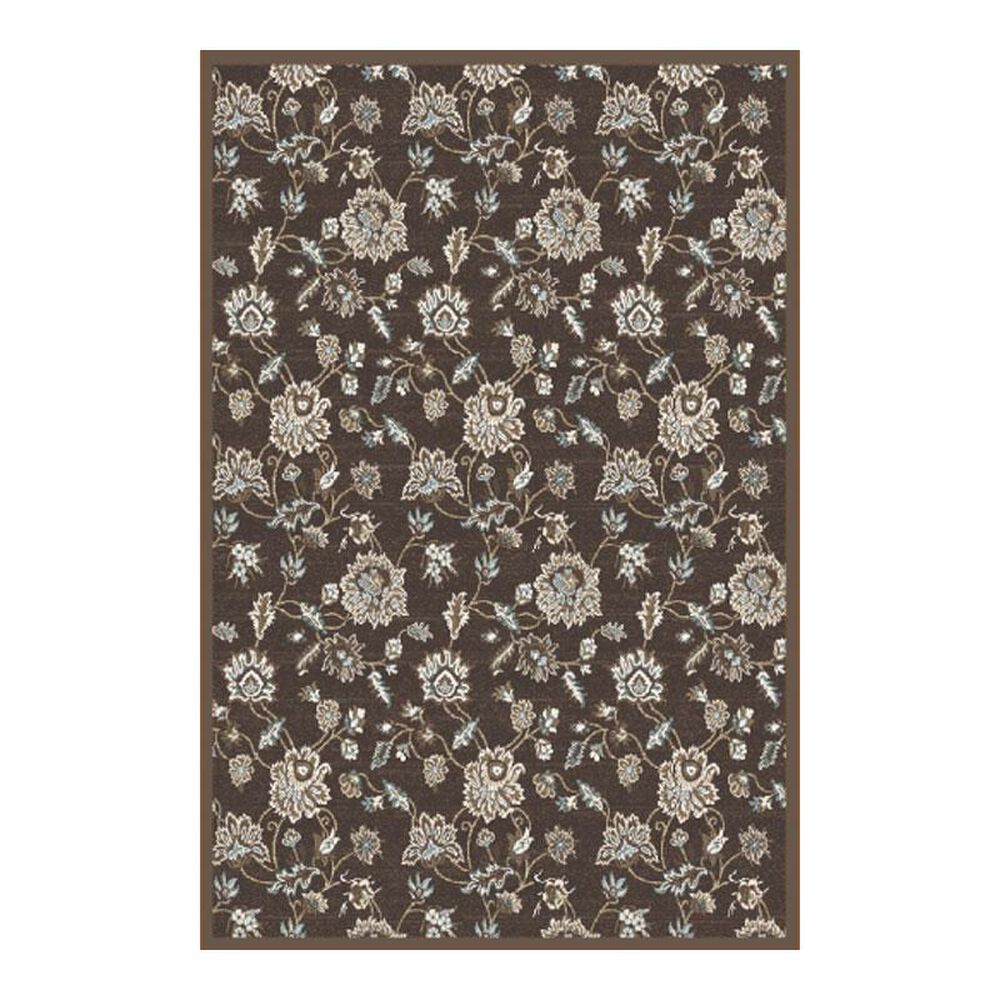 Radici USA Pisa 3475 5'3" Round Brown Area Rug, , large
