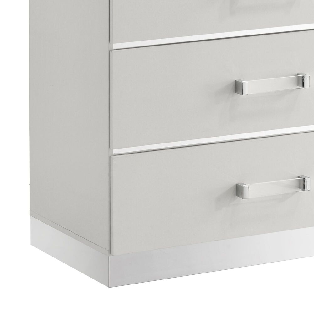 New Heritage Europa 5-Drawer Chest in White, , large
