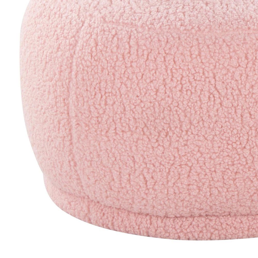 Lumisource Kimi Accent Chair in Pink Sherpa, , large