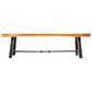 Hearth and Haven Outdoor Dining Backless Bench in Teak and Black, , large