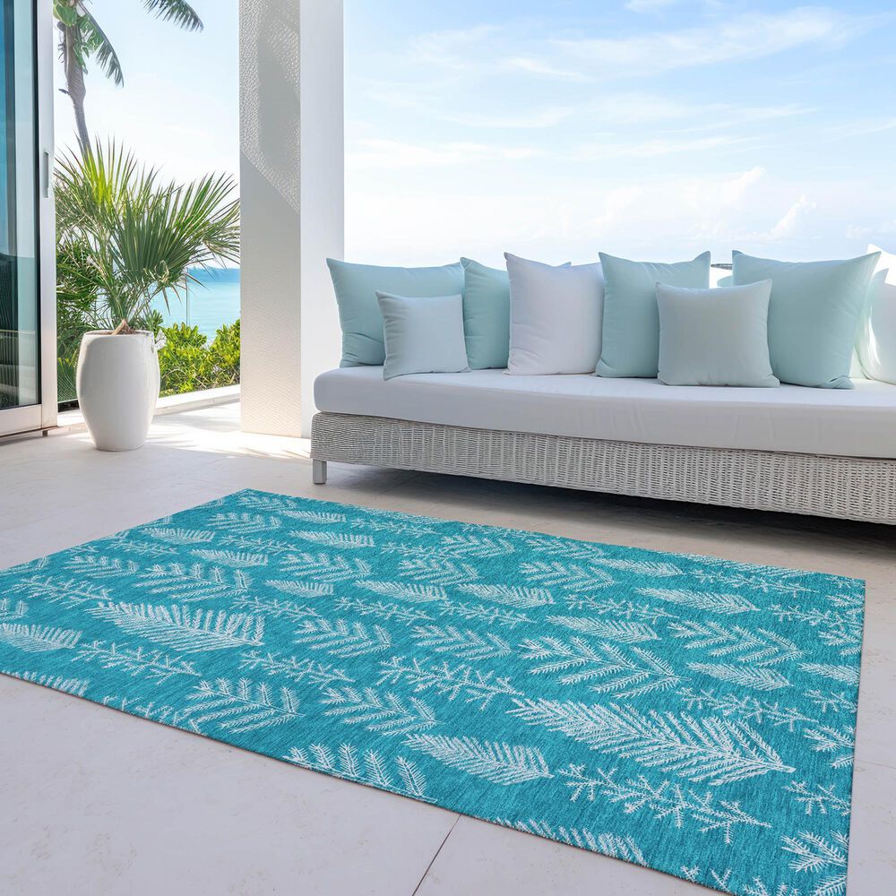 Dalyn Rug Company Wonderland WN21 3&#39; x 5&#39; Teal Indoor/Outdoor Area Rug, , large