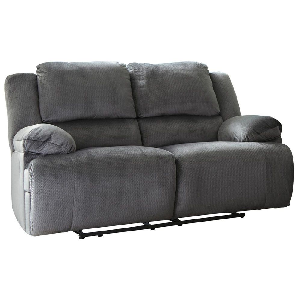 Signature Design by Ashley Clonmel Power Reclining Loveseat in Charcoal, , large