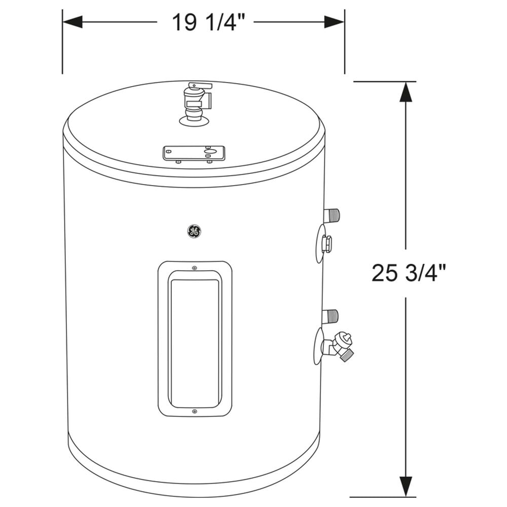 GE Appliances 18-Gallon Electric Point of Use Water Heater in Gray, , large