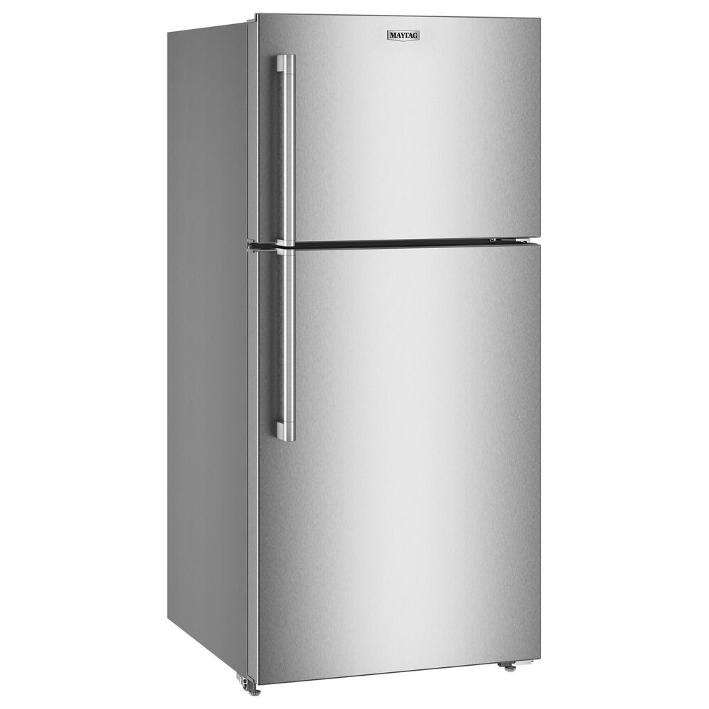 Maytag 19 Cu. Ft. Top Freezer Refrigerator with Garage Mode in Fingerprint-Resistant Stainless Steel, , large