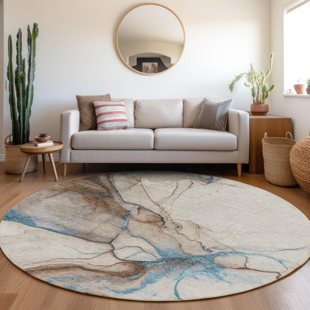 Dalyn Rug Company Odyssey OY322 Beige 8&#39; Round Area Rug, , large