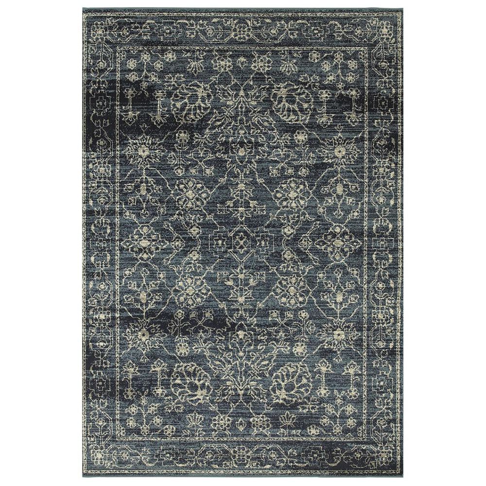 Oriental Weavers Linden 7804D 3'10" x 5'5" Navy Area Rug, , large
