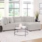 Peak Living 3-Piece Stationary Sectional with Right-Facing Chaise in Dino Ivory, , large