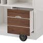 HOMLUX 54" Kitchen Island with Drop Leaf in White, , large