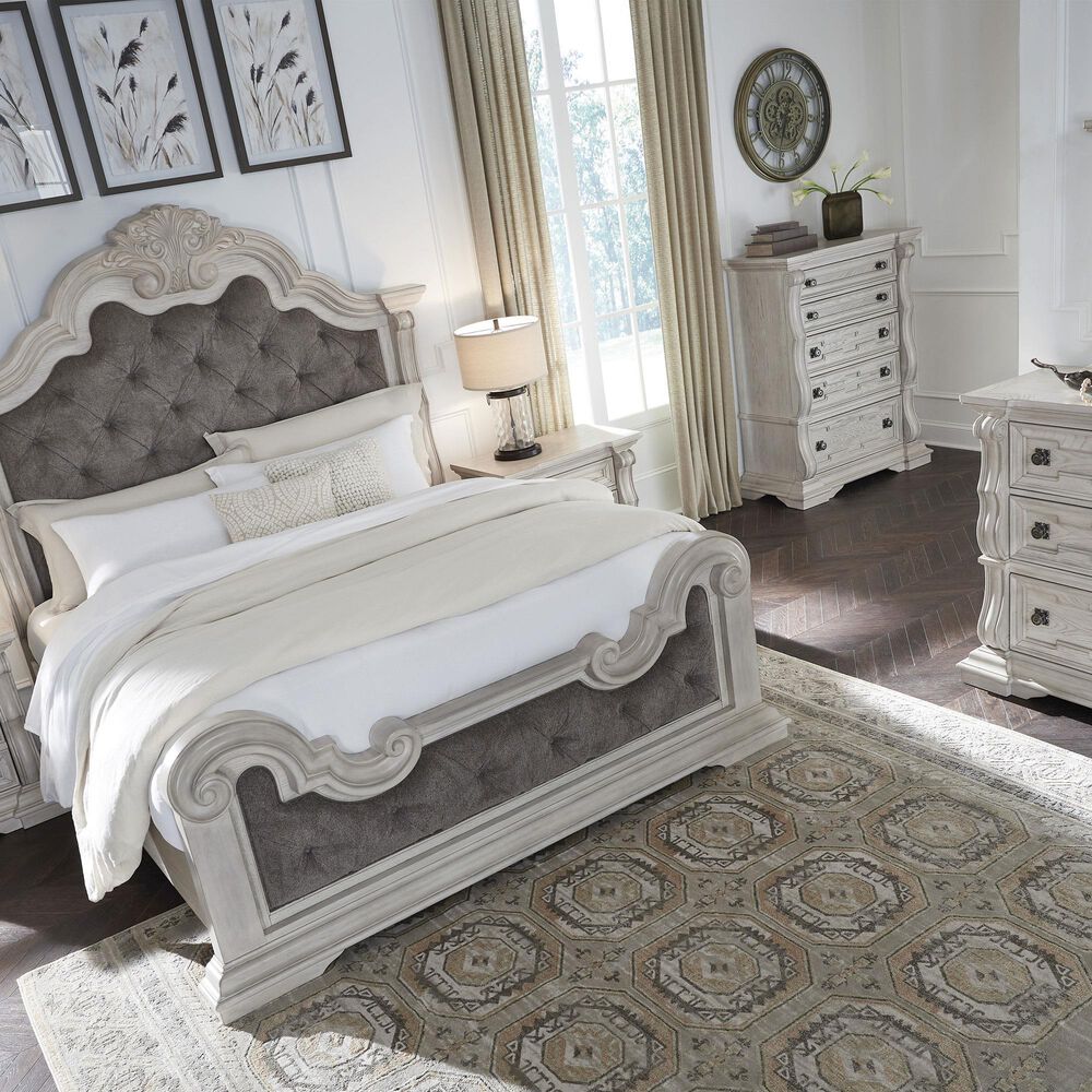 Ashley Bruchandi 5-Drawer Chest in Antiqued White, , large