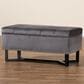 Baxton Studio Esther Storage Ottoman in Grey, , large