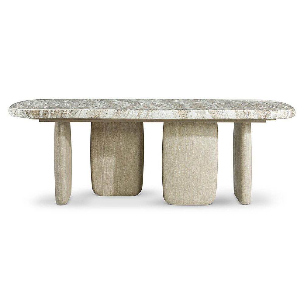Bernhardt Arcadia Faux Stone Dining Table with 1-24" Standard Leaf, , large