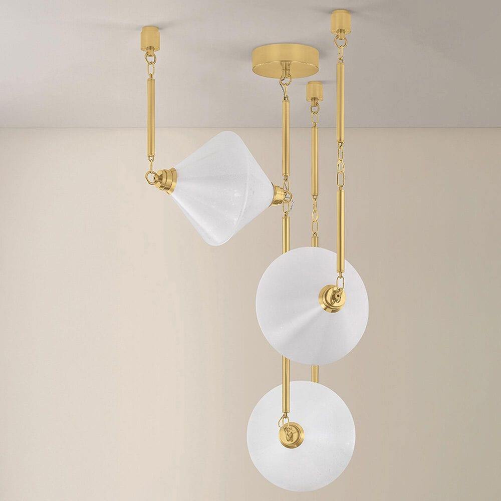 Troy Lighting Solara 3-Light Chandelier in Vintage Polished Brass, , large